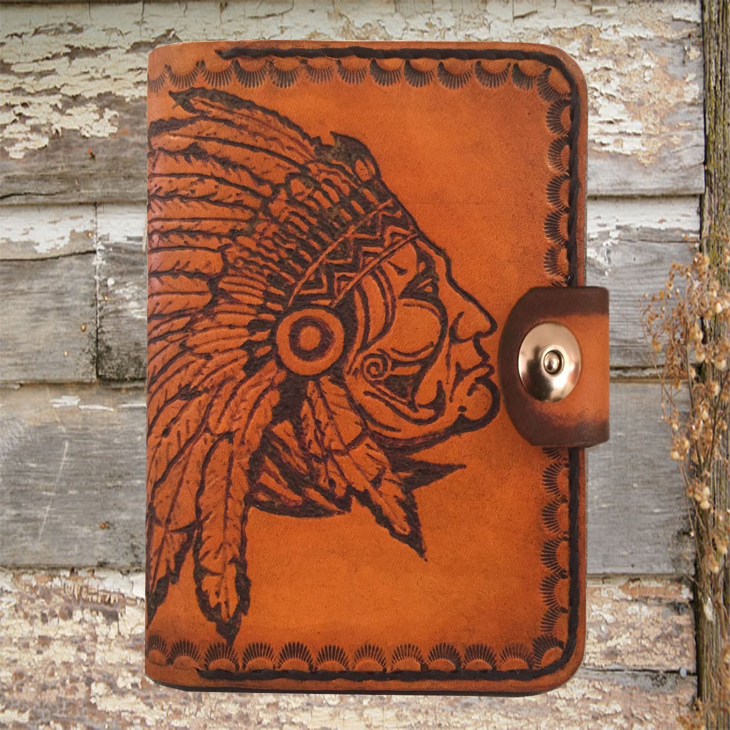 Native Chief Leather Passport Holder