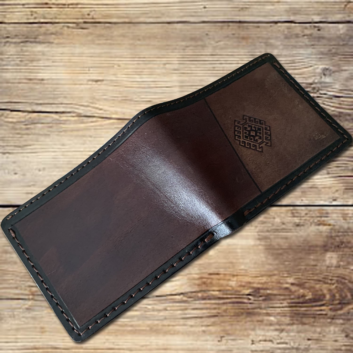 Handmade 10 card bifold leather wallet