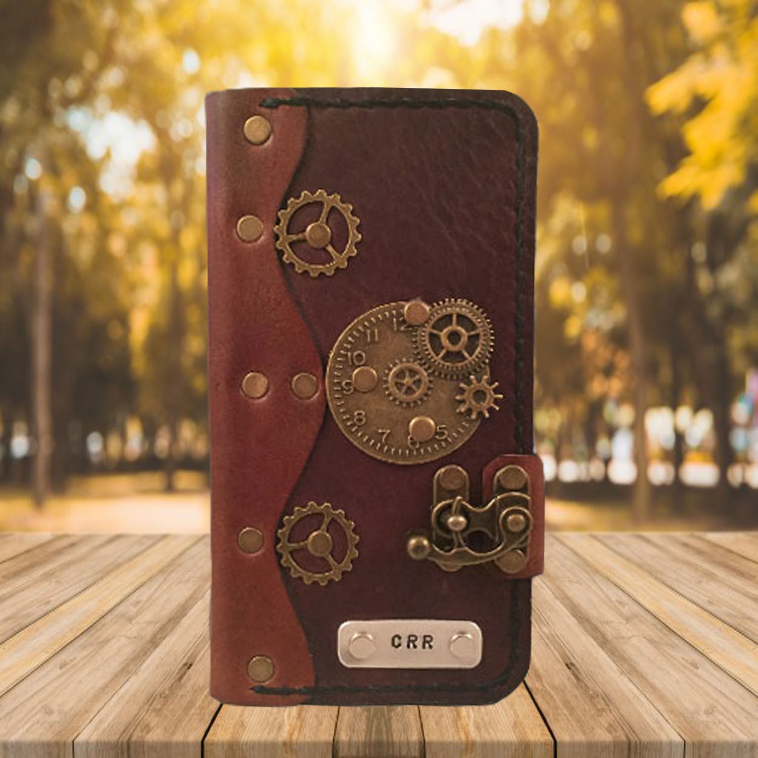 Steampunk Skull Envelope Phone Wallet PU Leather Handmade Case For Apple iPhone SE2 6 6s 7 8 Plus X XR XS Max iPhone 11 12 Mini Pro Max