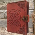 Celtic knots refillable leather journal